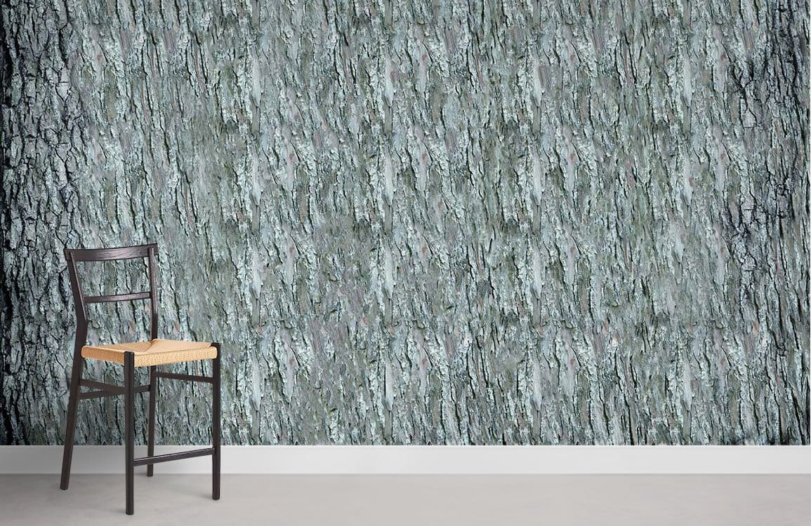Rustic Textured Tree Bark Mural Wallpaper