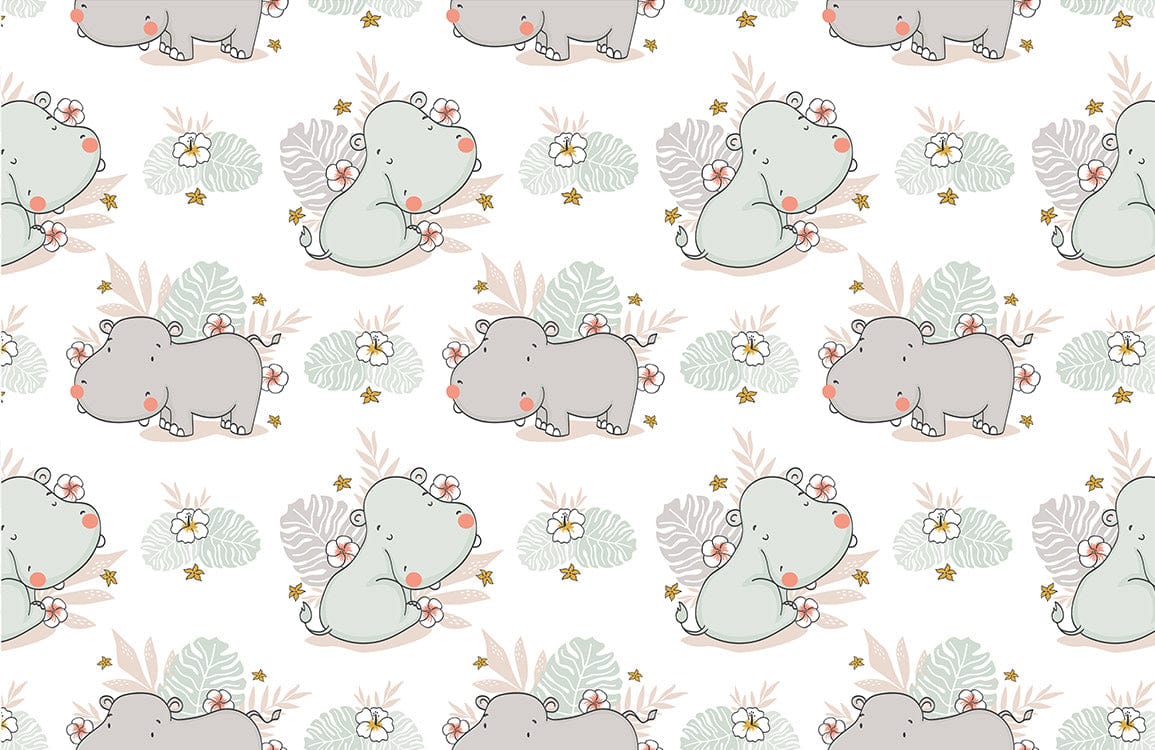 Fresh Green Animal Wallpaper Custom Art Design