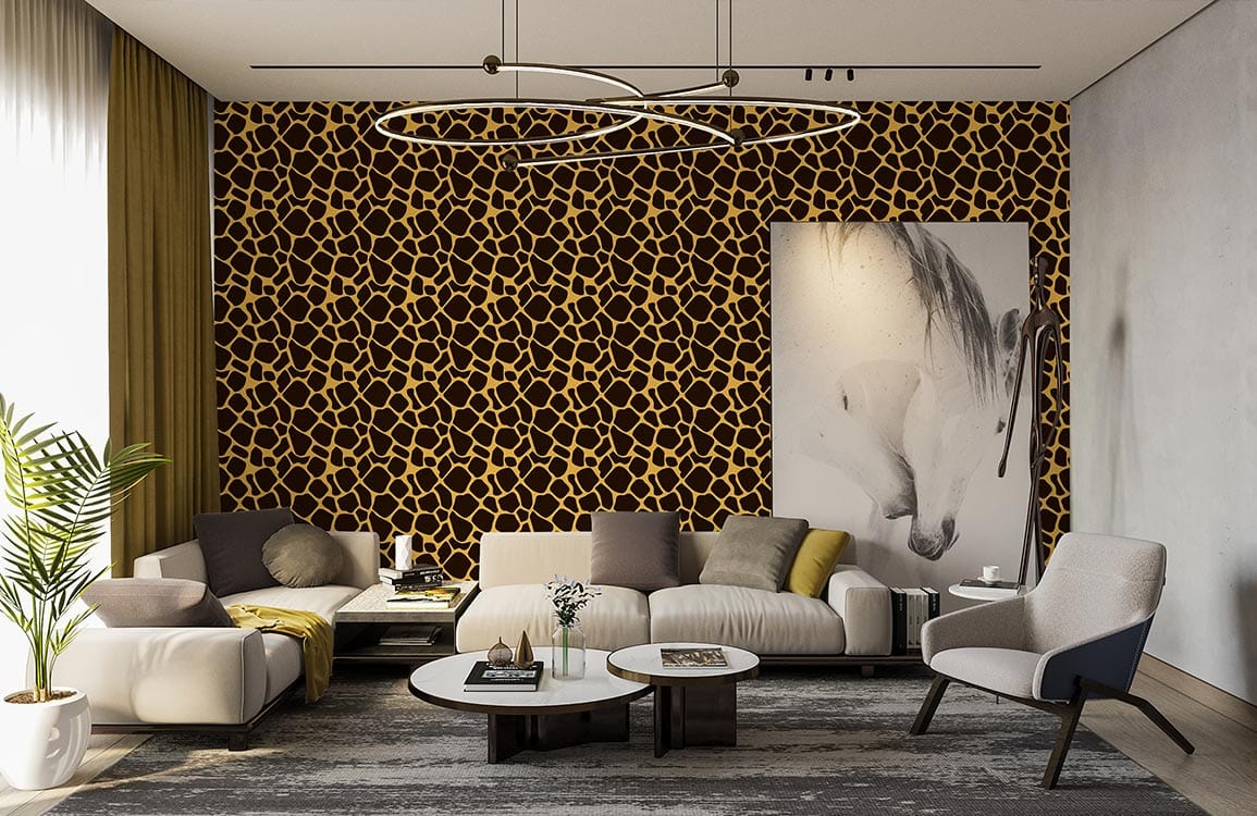 wallpaper mural with a rich leopard print that may be used for decorating the living room.