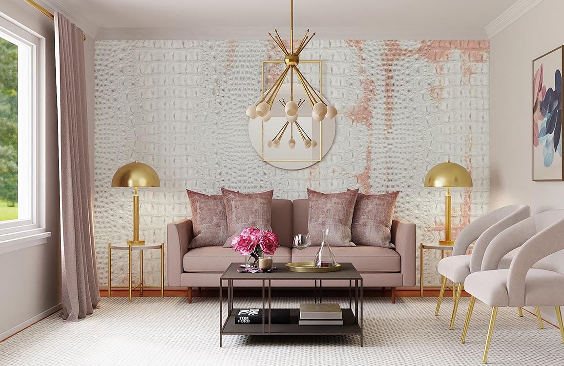 dazzling animal wallpaper mural with snake skin, perfect for use as living room decor
