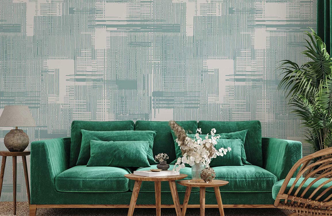 green texture abstract wallpaper mural living room