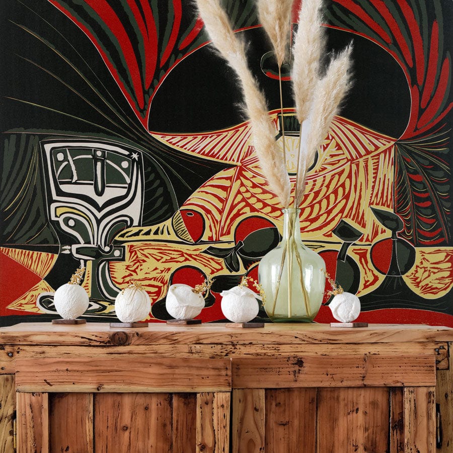 abstract wallpaper mural hallway art decor