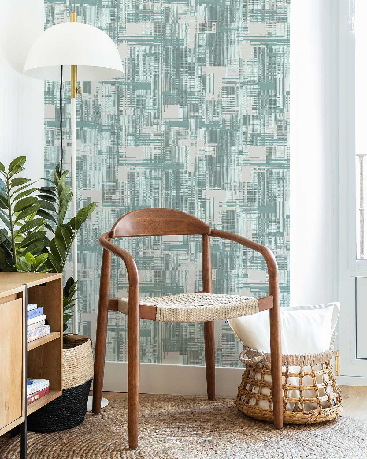 green lines texture wall mural art decor