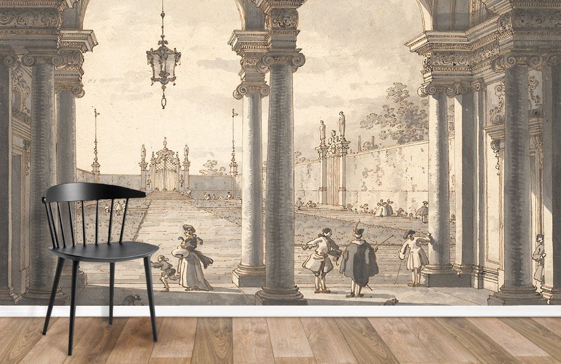vintage landmark wallpaper mural home decor