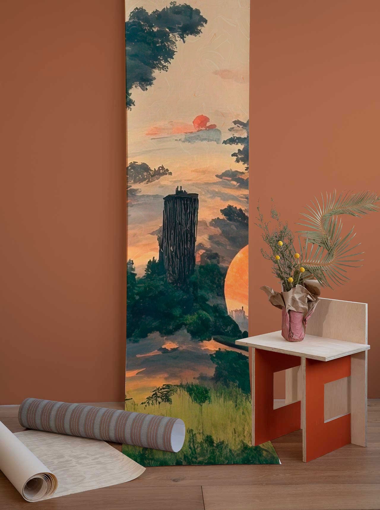 oil painting landscape wall mural custom design