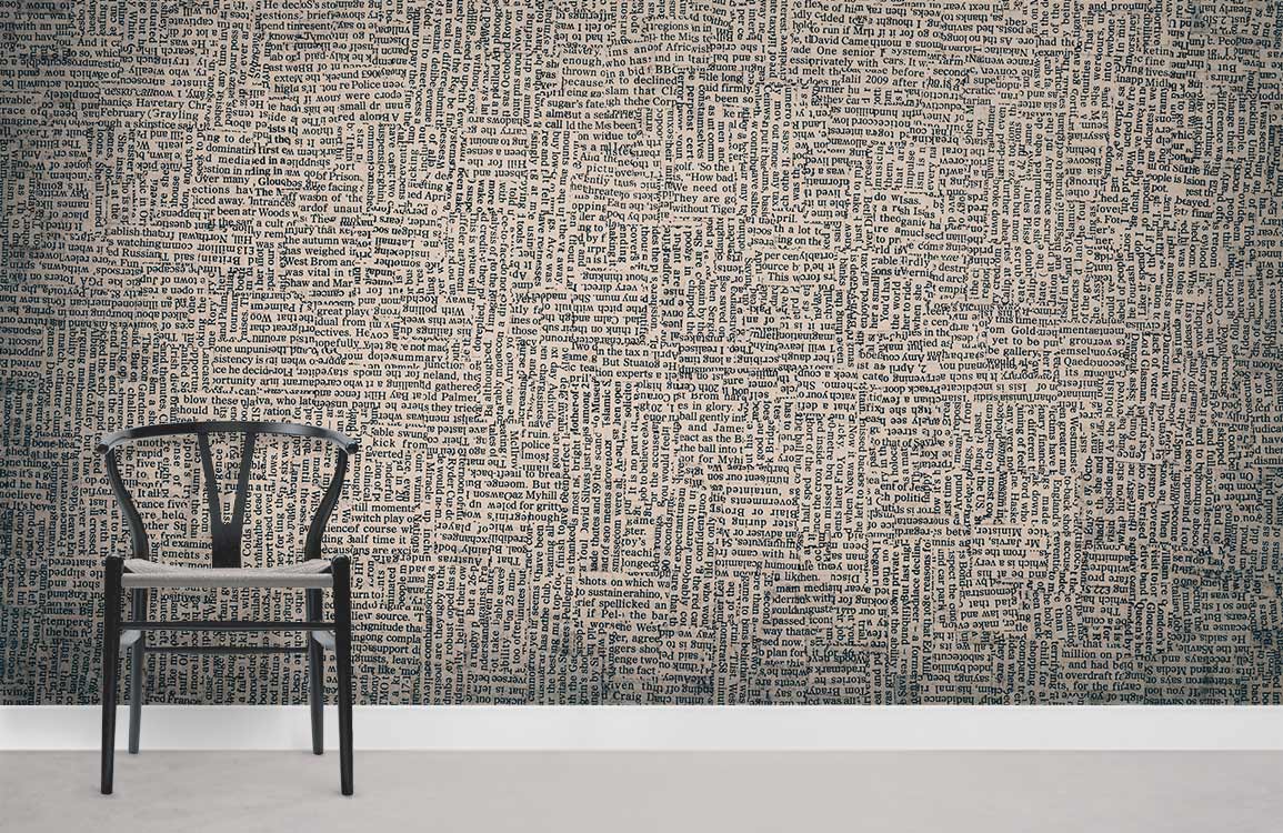 Vintage Dictionary Pattern Wallpaper Room