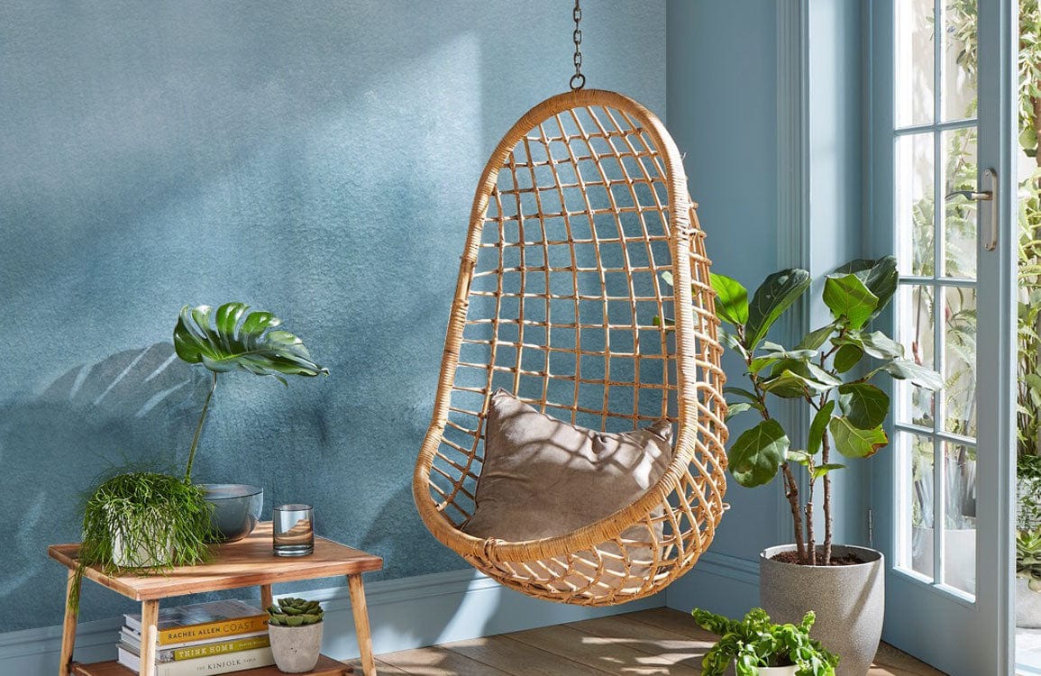 watercolor concrete wallpaper mural home decor idea