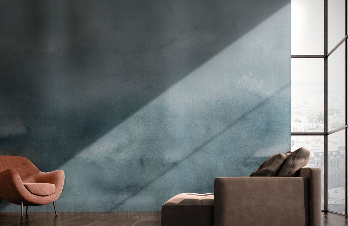 watercolor concrete wall mural living room decor