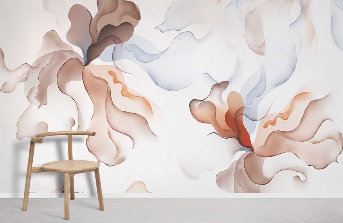 Abstract Watercolor Floral Wallpaper Mural