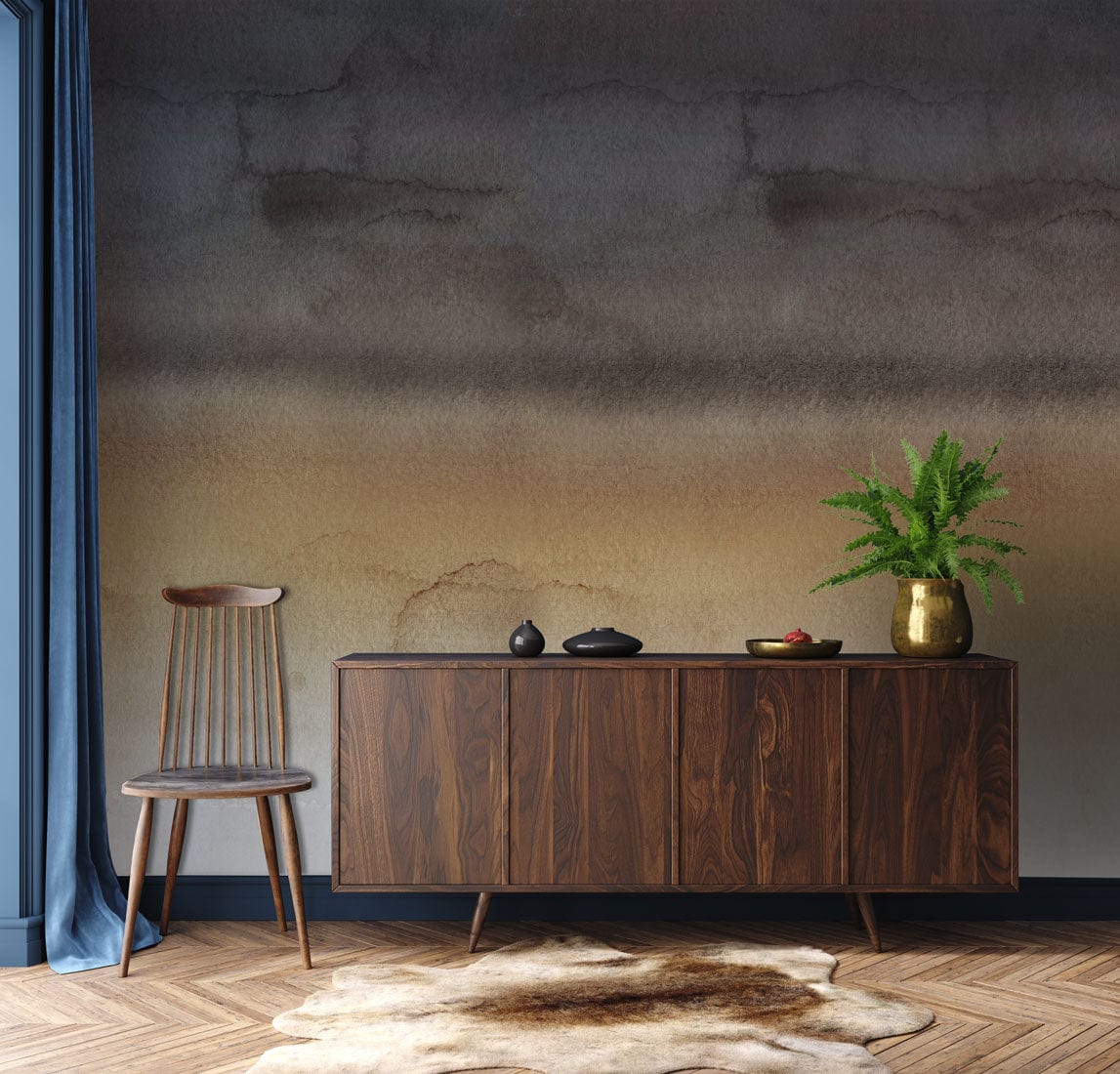 abstract ombre layer wallpaper mural lounge interior