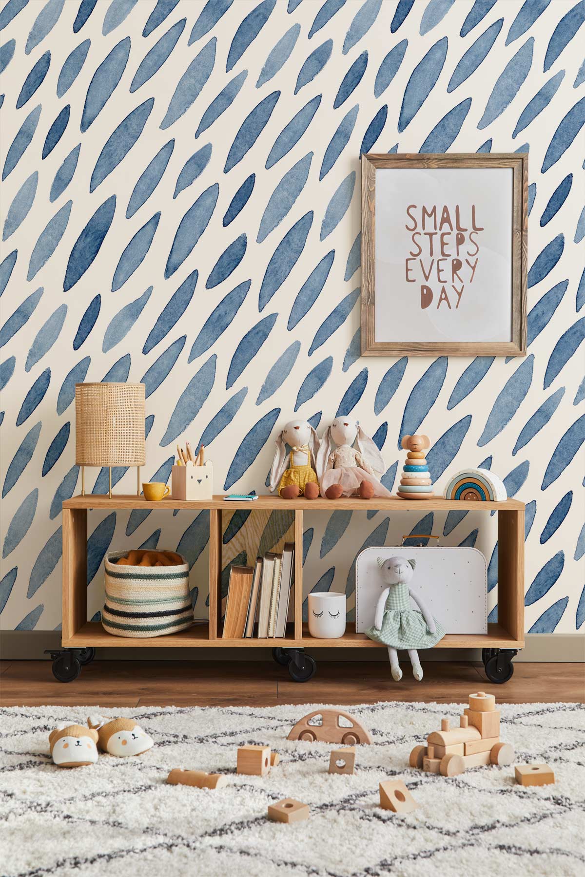 Watercolor Leaf Mural Wallpaper Home Decor