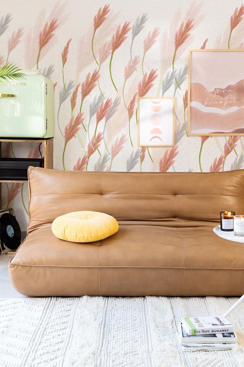 Wheat Print Plant Pattern Wallpaper Art Decor