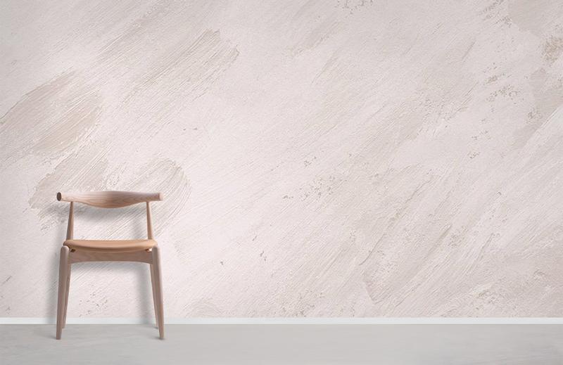 Modern Beige Abstract Brush Strokes Mural Wallpaper