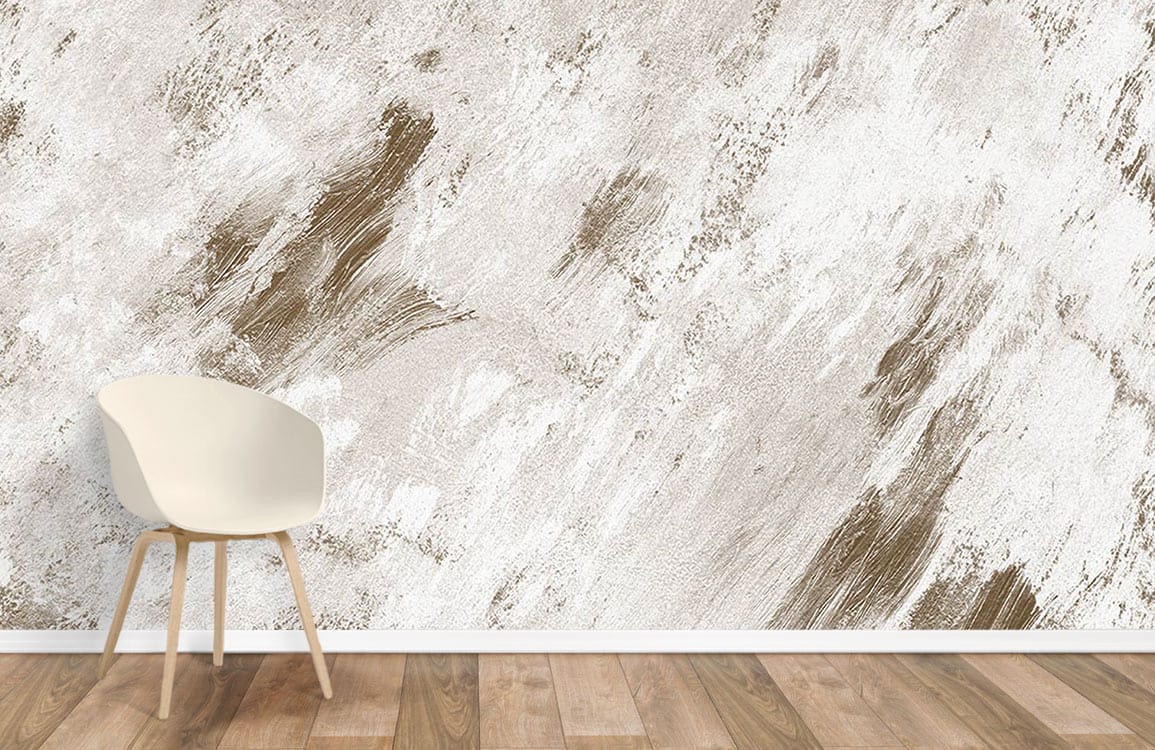 Abstract Neutral Brushstroke Mural Wallpaper