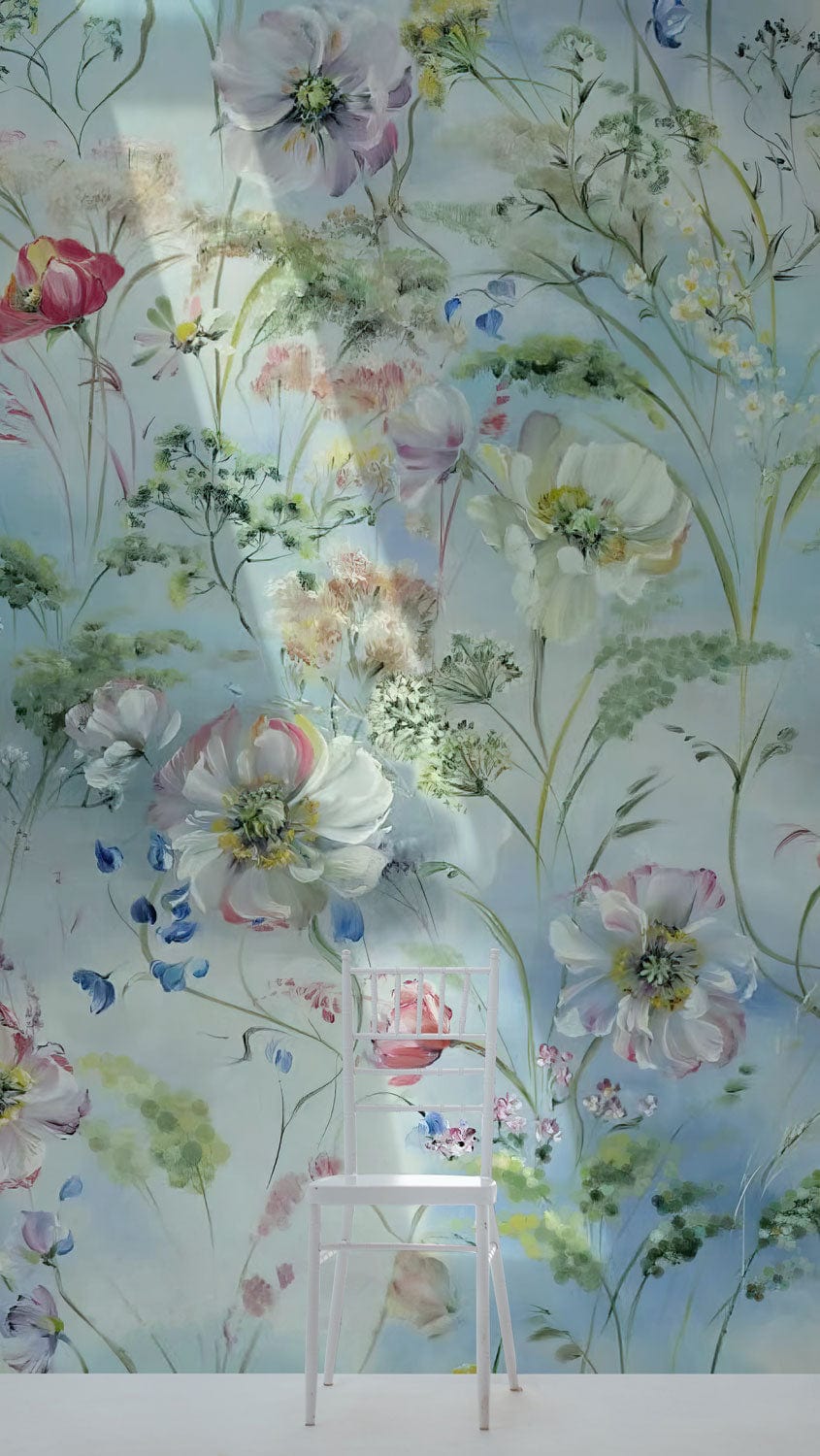 wild garden wallpaper mural lounge design
