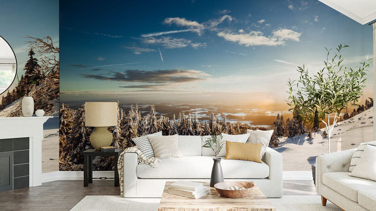 mountain landscape wall mural custom design idea