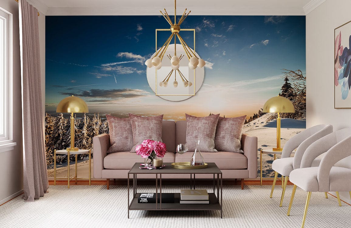 mountain top wallpaper mural living room decoration