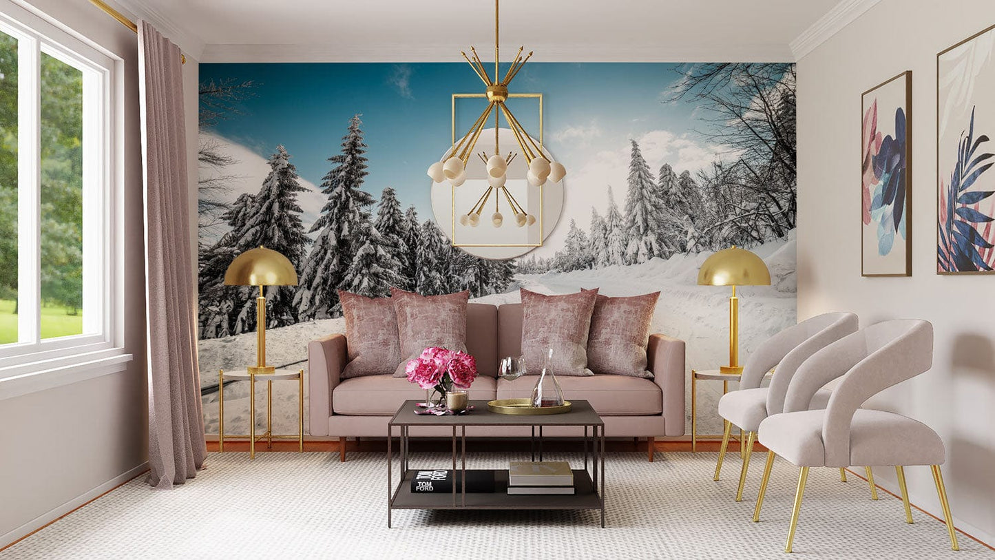 snow ice landscape wall mural lounge art decor