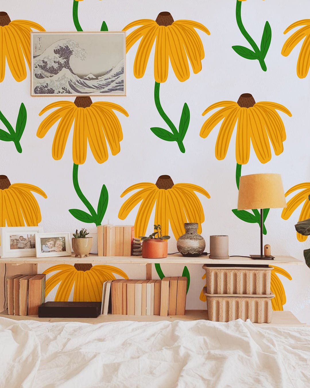 Yellow Flower Custom Wallpaper Design