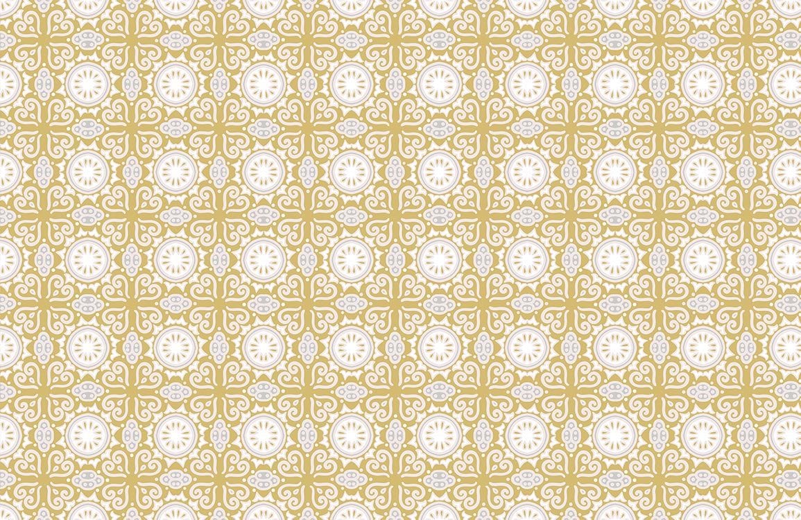 Gold White Geometric Luxury Mural Wallpaper