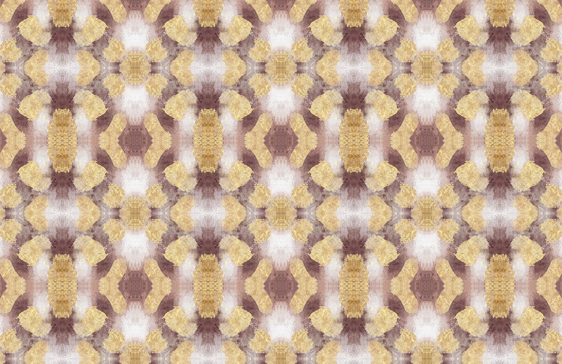 Geometric Abstract Gold Pattern Mural Wallpaper