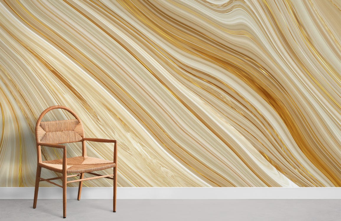 Yellow fairshaped marble Wallpaper Mural for Room decor