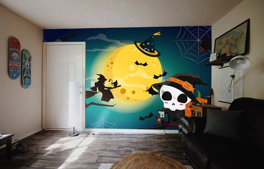 Chic and Spooky: Transform Your Space with Preppy Halloween Wallpaper