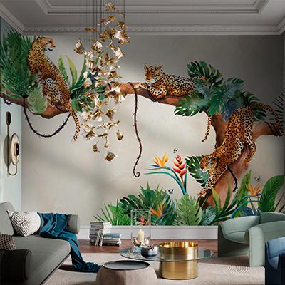 blue heron animal wallpaper mural