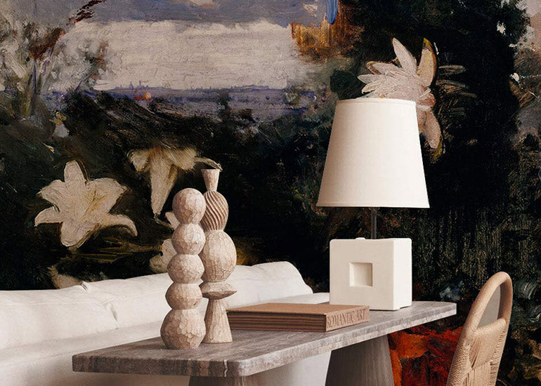 flower studies oil painting wall murals