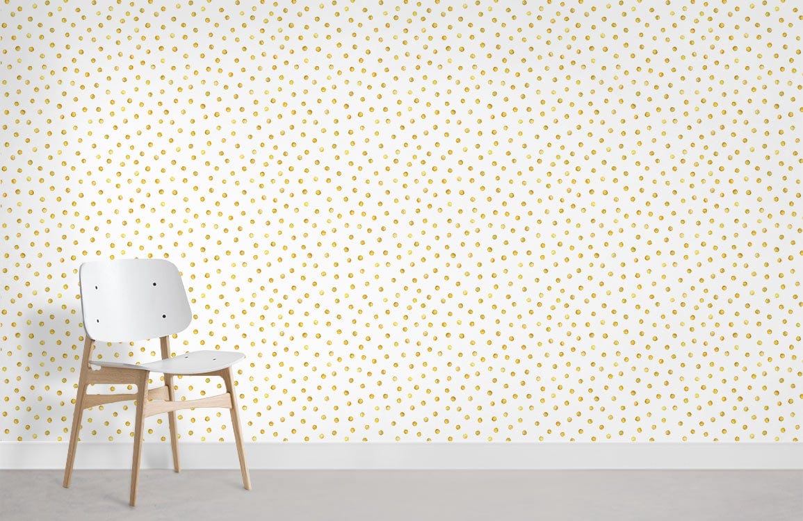 Premium Gold and White Peel and Stick Mural Wallpaper
