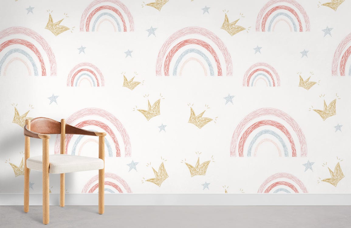 Premium Rainbow Peel and Stick Mural Wallpaper
