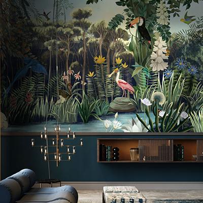 castle in tropic wallpaper mural