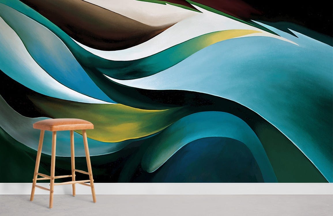 Premium Wave Peel and Stick Mural Wallpaper