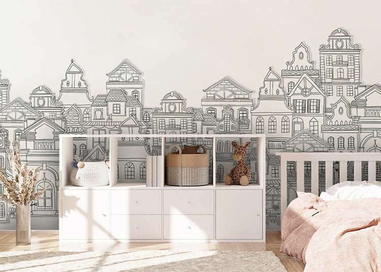White Wallpapers Mural for Wall Decoration