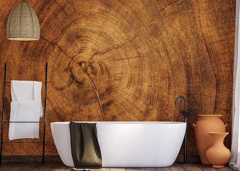 vintage wood effect wallpaper mural