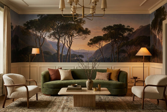 Ebony Magical Dark Forest Wallpaper Mural room scene