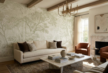 Mint Botanical Forest Green Wallpaper Mural