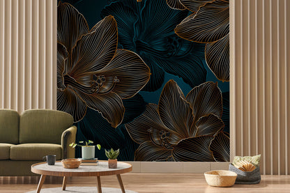 Majestätisches Goldmarmor Wandbild