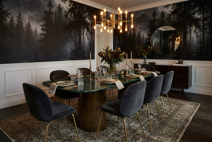 Gloomy Pine Dark Forest Wallpaper Mural interior scene