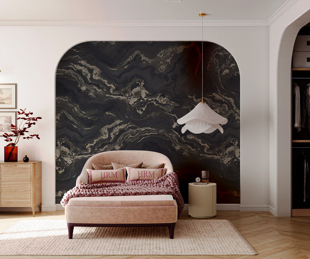 Obsidian Luxe Marble Mural Wallpaper