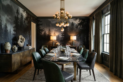 Gloomy Pine Dark Forest Wallpaper Mural interior scene