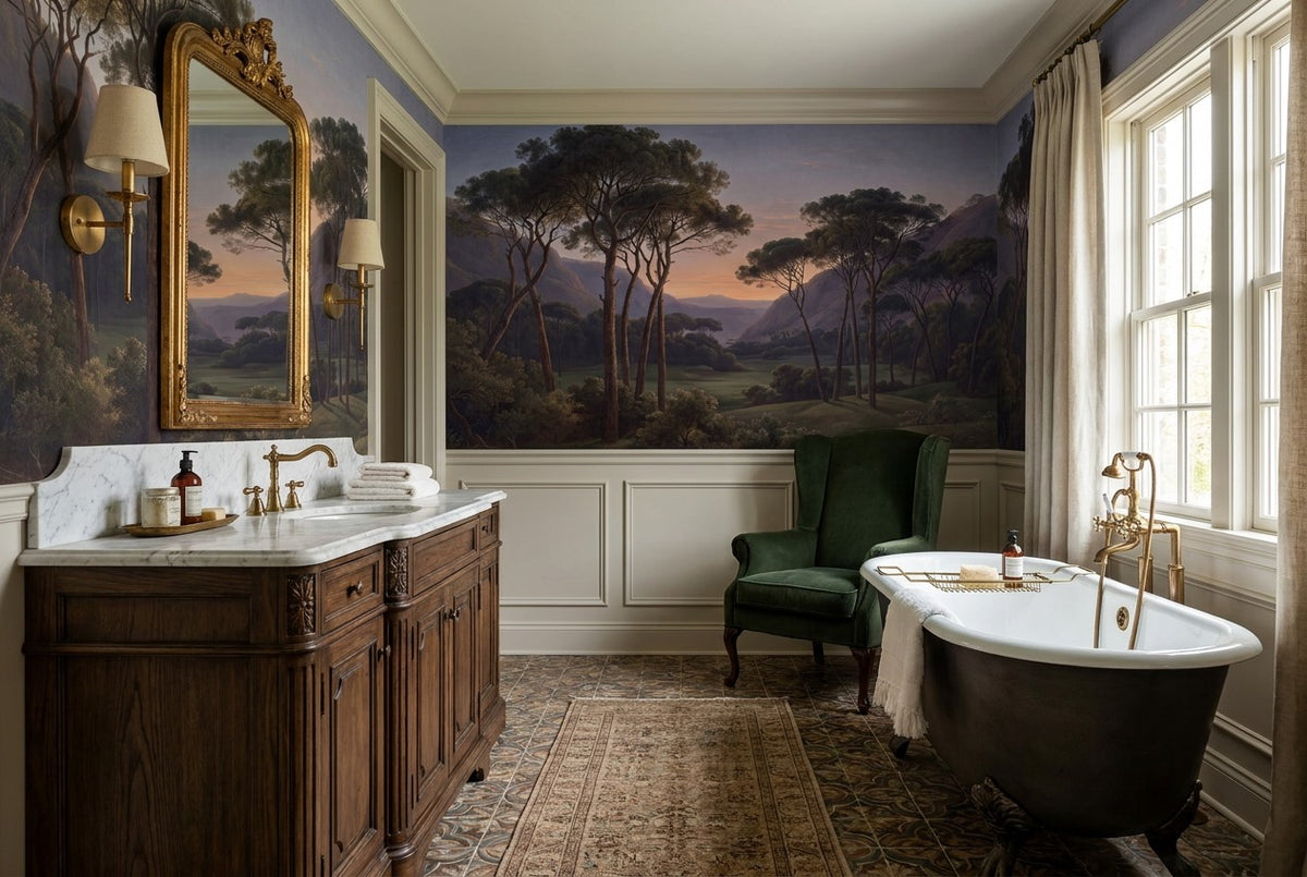 Ebony Magical Dark Forest Wallpaper Mural interior scene