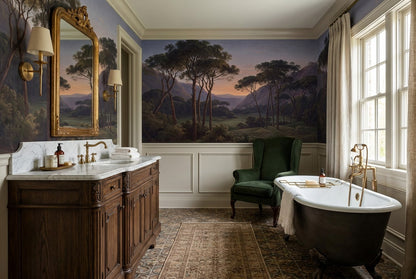 Ebony Magical Dark Forest Wallpaper Mural interior scene