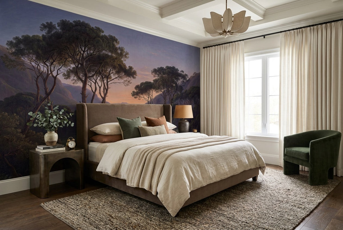 Ebony Magical Dark Forest Wallpaper Mural interior scene