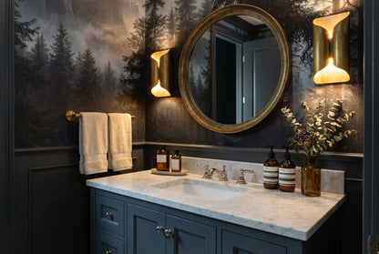 Gloomy Pine Dark Forest Wallpaper Mural interior scene