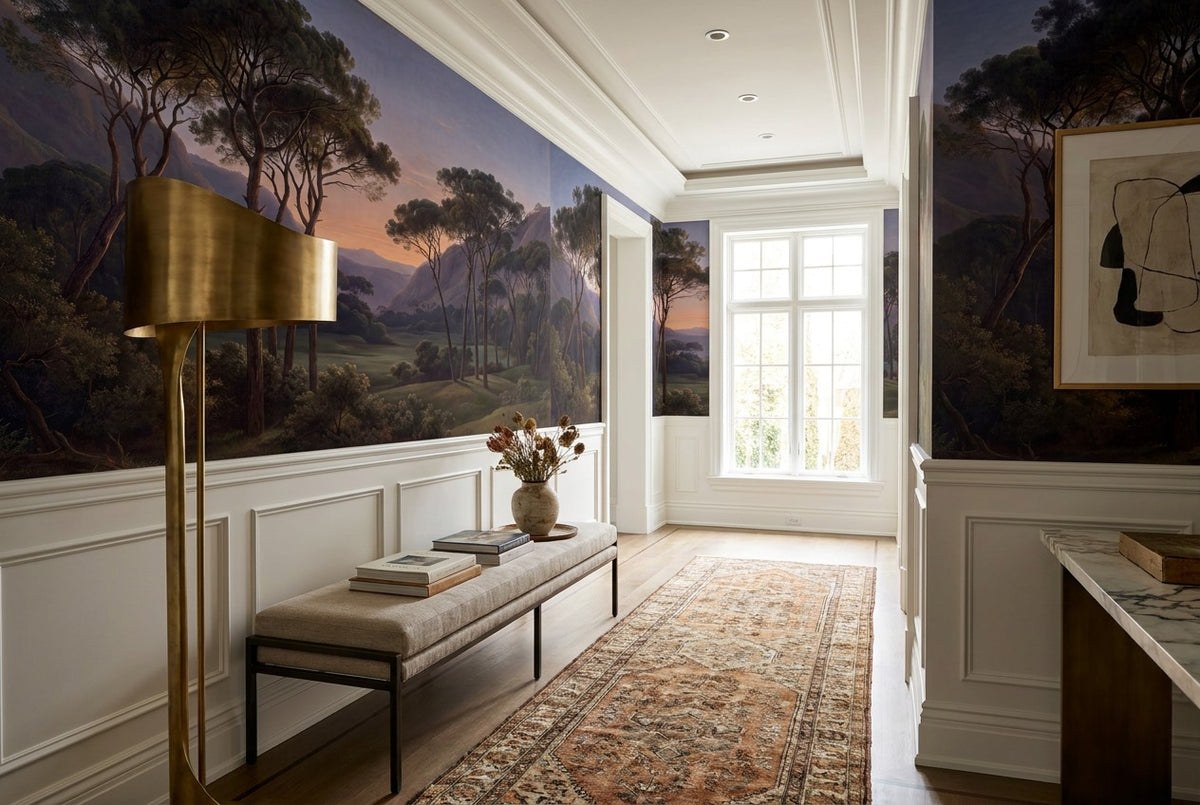 Ebony Magical Dark Forest Wallpaper Mural interior scene