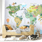 World Map Kids Room Wallpaper