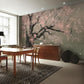 Blossoming Cherry Tree Mural Wallpaper in dining room