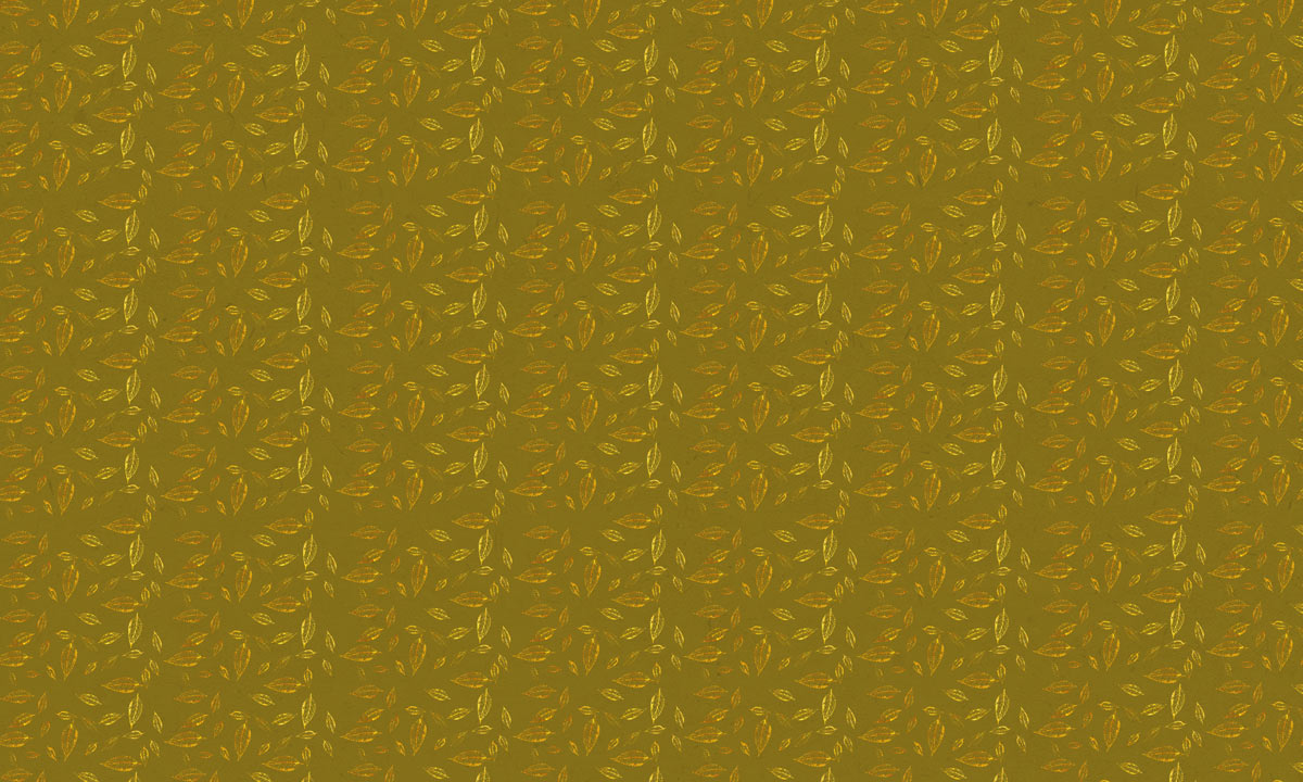 Golden Leaf Pattern Modern Mural Wallpaper