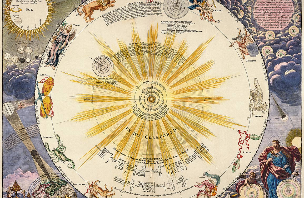 Vintage Astronomical Chart Mural Wallpaper